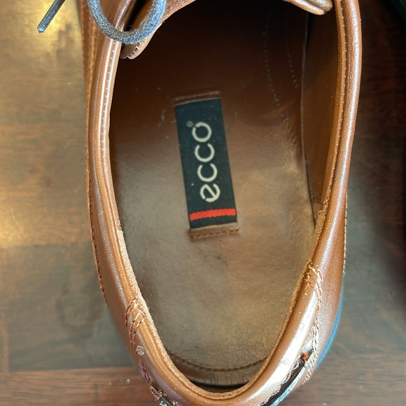 Ecco Oxford Brown Leather Mens Size 9 US 43 EUR shock point - Picture 5 of 8
